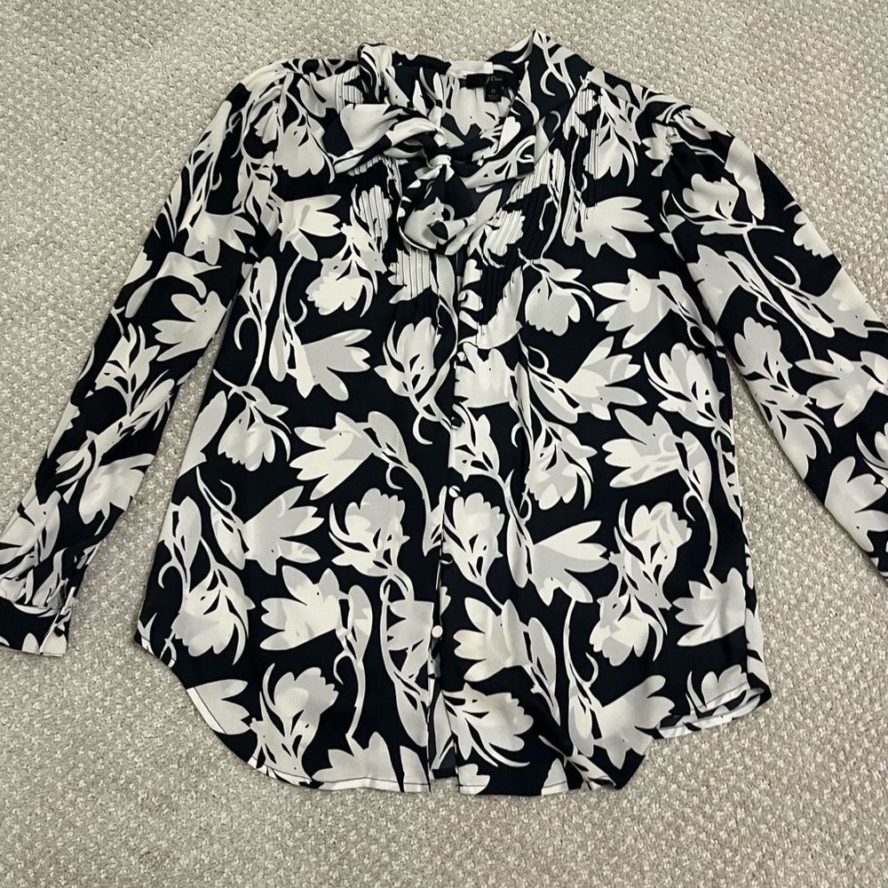 j. crew floral blouse